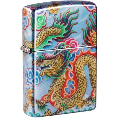Zippo Briquet Tempête Motif Dragon, 540° Chrome Vieilli, Impression Fusion, Rechargeable, Réutilisable, Coupe-Vent, Coffret Cadeau, Fabriqué Aux États-Unis - Publicité Zippo Briquet Tempête Motif Dragon, 540° Chrome Vieilli, Impression Fusion, Rechargeable, Réutilisable, Coupe-Vent, Coffret Cadeau, Fabriqué Aux États-Unis - Publicité