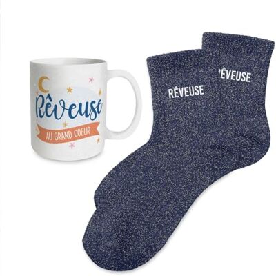 STC Coffret mug chaussettes paillettes reveuse - Publicité STC Coffret mug chaussettes paillettes reveuse - Publicité