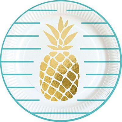 amscan 9903307 Assiette Motif Ananas Multicolore 23 cm - Publicité amscan 9903307 Assiette Motif Ananas Multicolore 23 cm - Publicité