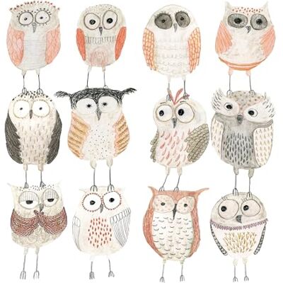 PPD Lot de 20 serviettes en papier avec motifs animaux Motif chouettes amusantes et discrètes Idéales comme décoration de table Conviennent également pour le découpage et la technique des serviettes - Publicité PPD Lot de 20 serviettes en papier avec motifs animaux Motif chouettes amusantes et discrètes Idéales comme décoration de table Conviennent également pour le découpage et la technique des serviettes - Publicité
