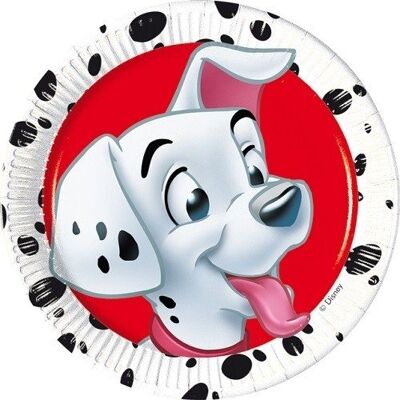 Unique Lot de 8 Assiettes en Carton de fête à Motif 101 dalmatiens de Disney, 20 cm - Publicité Unique Lot de 8 Assiettes en Carton de fête à Motif 101 dalmatiens de Disney, 20 cm - Publicité
