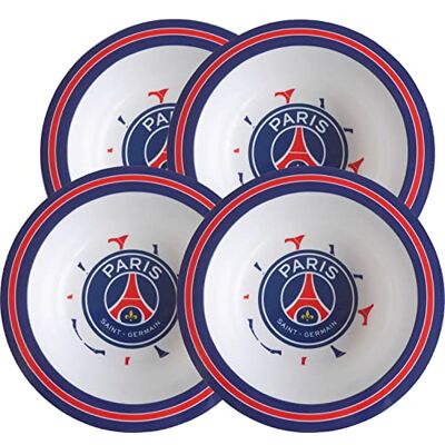 Paris Saint-Germain 4 x Bol PSG Micro ondable Collection Officielle 16 cm - Publicité Paris Saint-Germain 4 x Bol PSG Micro ondable Collection Officielle 16 cm - Publicité