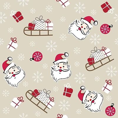 Paper+Design Lot de 20 petites serviettes de table en papier pour décoration de table Motif Père Noël 24 x 24 cm - Publicité Paper+Design Lot de 20 petites serviettes de table en papier pour décoration de table Motif Père Noël 24 x 24 cm - Publicité