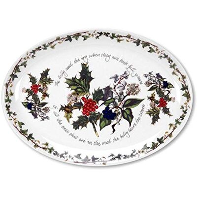 Portmeirion Holly & The Ivy Plat Ovale, Multicolore, 33 cm - Publicité Portmeirion Holly & The Ivy Plat Ovale, Multicolore, 33 cm - Publicité