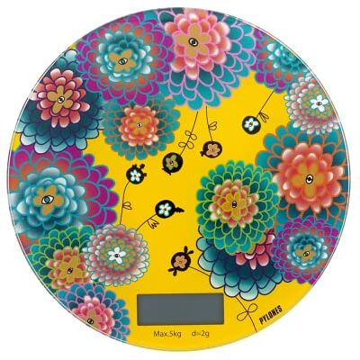 Pylones , Balance de cuisine Frivole Dahlia 18 x 18 x 1,8 cm HIPS, verre - Publicité Pylones , Balance de cuisine Frivole Dahlia 18 x 18 x 1,8 cm HIPS, verre - Publicité