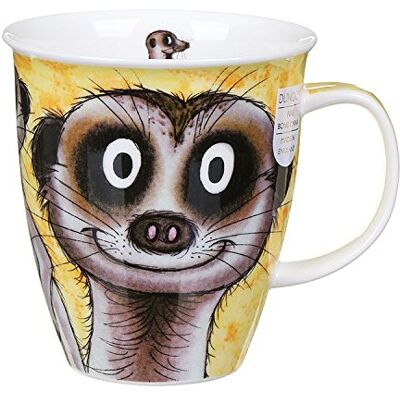 Dunoon Lovely 'Go Wild' Cheeky suricate Mug en porcelaine anglaise Nevis Forme - Publicité Dunoon Lovely 'Go Wild' Cheeky suricate Mug en porcelaine anglaise Nevis Forme - Publicité