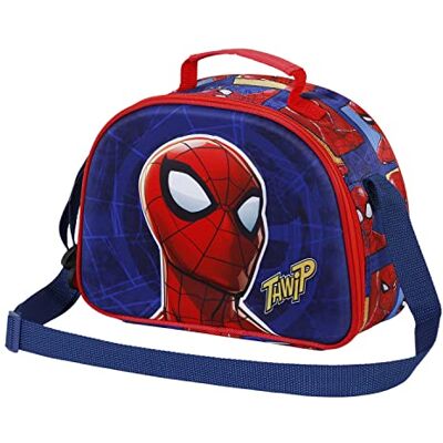 KARACTERMANIA Marvel Spiderman Sides-Sac à Goûter 3D, Bleu - Publicité KARACTERMANIA Marvel Spiderman Sides-Sac à Goûter 3D, Bleu - Publicité