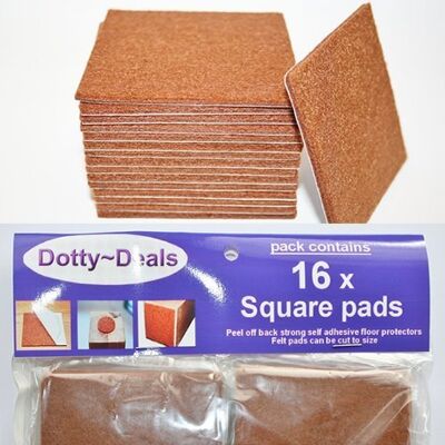 DOTTY DEALS 16x square self adhesive felt floor protector pads by - Publicité DOTTY DEALS 16x square self adhesive felt floor protector pads by - Publicité