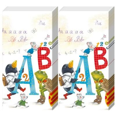 Malagro Lot de 20 mouchoirs individuels avec motifs animaux pour enfants sur ABC. 2 paquets de 10 mouchoirs individuels en papier imprimés comme cadeau. Publicité Malagro Lot de 20 mouchoirs individuels avec motifs animaux pour enfants sur ABC. 2 paquets de 10 mouchoirs individuels en papier imprimés comme cadeau. Publicité