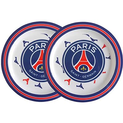 Paris Saint-Germain 2 x Assiette PSG Micro ondable Collection Officielle 22 cm - Publicité Paris Saint-Germain 2 x Assiette PSG Micro ondable Collection Officielle 22 cm - Publicité