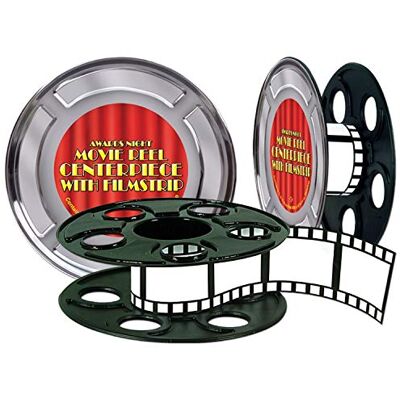 Beistle 50091 Centre de table bobine de cinema avec pellicule - Publicité Beistle 50091 Centre de table bobine de cinema avec pellicule - Publicité