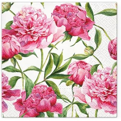 Malagro Lot de 20 serviettes en papier avec motif pivoines Rose 33 x 33 cm - Publicité Malagro Lot de 20 serviettes en papier avec motif pivoines Rose 33 x 33 cm - Publicité