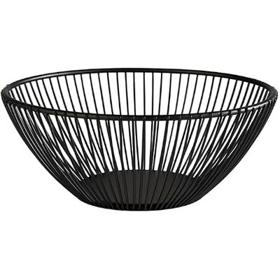 APS "SVART panier rond en métal, panier en maille robuste, Ø 20 cm x H : 8 cm, panier à pain, panier à fruits, panier à légumes, empilable, noir, lavable au lave-vaisselle - Publicité APS "SVART panier rond en métal, panier en maille robuste, Ø 20 cm x H : 8 cm, panier à pain, panier à fruits, panier à légumes, empilable, noir, lavable au lave-vaisselle - Publicité