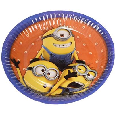 amscan International 18 cm Assiettes Papier Motif Minions - Publicité amscan International 18 cm Assiettes Papier Motif Minions - Publicité