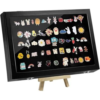 YEXEXINM Présentoir à épinglettes, 35 x 24 cm, boîte de rangement pour bijoux, boîte de présentation, en émail, pour épinglettes, aiguilles de collection et médailles - Publicité YEXEXINM Présentoir à épinglettes, 35 x 24 cm, boîte de rangement pour bijoux, boîte de présentation, en émail, pour épinglettes, aiguilles de collection et médailles - Publicité