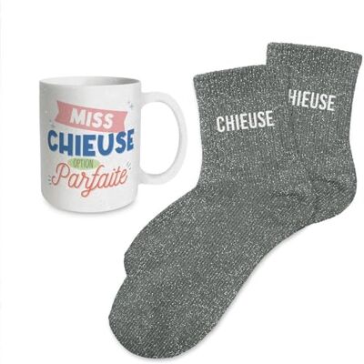 STC Coffret mug chaussettes paillettes chieuse - Publicité STC Coffret mug chaussettes paillettes chieuse - Publicité