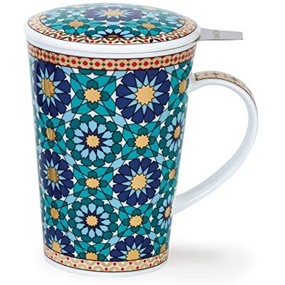 Dunoon Infuseur à thé en porcelaine fine Motif floral Ishtar Bleu - Publicité Dunoon Infuseur à thé en porcelaine fine Motif floral Ishtar Bleu - Publicité