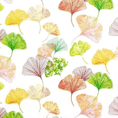 Home Fashion Lot de 20 serviettes en papier avec motif Ginkgo pour décoration de table 33 x 33 cm - Publicité Home Fashion Lot de 20 serviettes en papier avec motif Ginkgo pour décoration de table 33 x 33 cm - Publicité