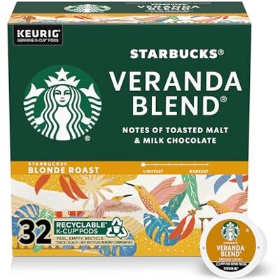 STARBUCKS Véranda Mélange Blond K-Cup Portion Lot pour Keurig Brewers (32 Fils) - Publicité STARBUCKS Véranda Mélange Blond K-Cup Portion Lot pour Keurig Brewers (32 Fils) - Publicité