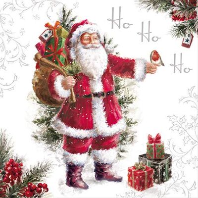 Servietten Weihnachten Lot de 20 serviettes de table Motif Père Noël 33 x 33 cm Rouge et Vert Papier 3 épaisseur Biodégradable - Publicité Servietten Weihnachten Lot de 20 serviettes de table Motif Père Noël 33 x 33 cm Rouge et Vert Papier 3 épaisseur Biodégradable - Publicité