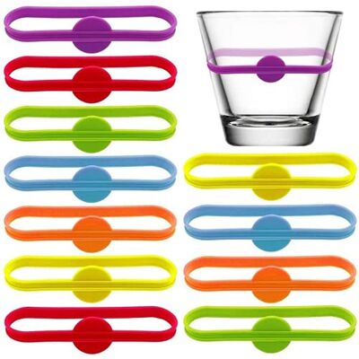 UKD pour Bar Party Étiquettes De Vin Verres Ensemble D'étiquettes À Boire Marque en Silicone Longues Bandes Étiquette De Gobelet Marqueurs De Verre - Publicité UKD pour Bar Party Étiquettes De Vin Verres Ensemble D'étiquettes À Boire Marque en Silicone Longues Bandes Étiquette De Gobelet Marqueurs De Verre - Publicité