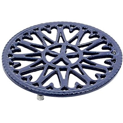 Minuteman International Woodstove Dessous de Plat en Fonte Bleu Diamètre 17,8 cm - Publicité Minuteman International Woodstove Dessous de Plat en Fonte Bleu Diamètre 17,8 cm - Publicité