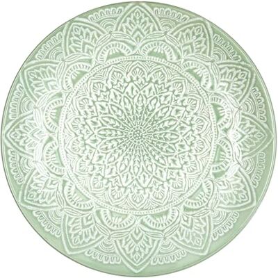 HOME DECO FACTORY , KA0457, Assiette en céramique Sahara, Design Moderne et élégant, idéale pour Tous Vos Repas, Compatible Lave-Vaisselle et Micro-Ondes, D27 cm, Vert - Publicité HOME DECO FACTORY , KA0457, Assiette en céramique Sahara, Design Moderne et élégant, idéale pour Tous Vos Repas, Compatible Lave-Vaisselle et Micro-Ondes, D27 cm, Vert - Publicité