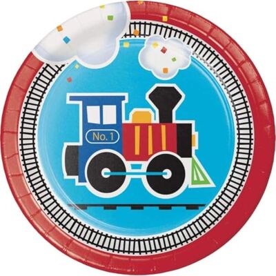 Creative Party PC322204 Lot de 8 assiettes à déjeuner en papier Motif train Multicolore - Publicité Creative Party PC322204 Lot de 8 assiettes à déjeuner en papier Motif train Multicolore - Publicité