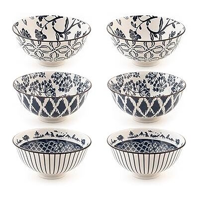 H&H set 6 bowl poke seta in porcellana cm 12 - Publicité H&H set 6 bowl poke seta in porcellana cm 12 - Publicité
