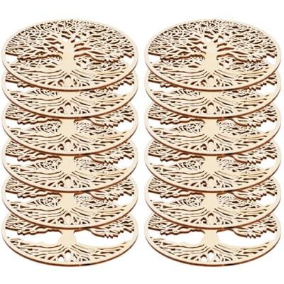 Culinavog 12pcs Arbre De Vie en Bois pour La Méditation, Dessous de Verre en Bois de première Bouleau, Dessous de Verre Rond 10x10cm, Maison Décoration, Ornement de Salle à Manger - Publicité Culinavog 12pcs Arbre De Vie en Bois pour La Méditation, Dessous de Verre en Bois de première Bouleau, Dessous de Verre Rond 10x10cm, Maison Décoration, Ornement de Salle à Manger - Publicité