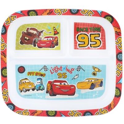 Disney Pixar Cars Assiette divisée en 3 sections pour enfants Sans BPA, durable et colorée Parfaite pour des repas équilibrés À partir de 36 mois - Publicité Disney Pixar Cars Assiette divisée en 3 sections pour enfants Sans BPA, durable et colorée Parfaite pour des repas équilibrés À partir de 36 mois - Publicité