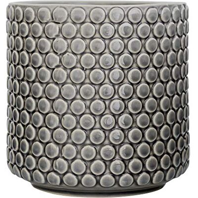 Bloomingville Pot de Fleur Dot Pots de Fleurs décoratifs Couleur pour intérieur Style rétro créatif M (15,5 cm ø), Gris, Céramique - Publicité Bloomingville Pot de Fleur Dot Pots de Fleurs décoratifs Couleur pour intérieur Style rétro créatif M (15,5 cm ø), Gris, Céramique - Publicité