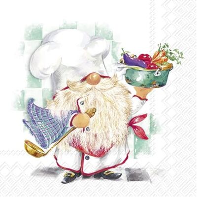 IHR Ideal Home Range Lot de 20 serviettes en papier Motif : Pete Gnome cuisinier 33 x 33 cm - Publicité IHR Ideal Home Range Lot de 20 serviettes en papier Motif : Pete Gnome cuisinier 33 x 33 cm - Publicité