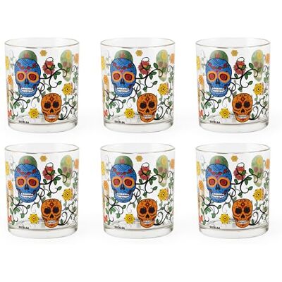 Excelsa Calavera Lot de 6 verres, verre, capacité 250 ml. Publicité Excelsa Calavera Lot de 6 verres, verre, capacité 250 ml. Publicité