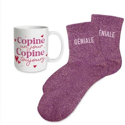 STC Coffret mug chaussettes paillettes affectif geniale - Publicité STC Coffret mug chaussettes paillettes affectif geniale - Publicité