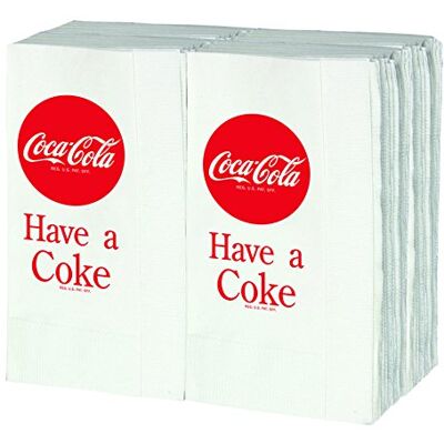 Tablecraft CC380 Coca-Cola Serviettes imprimées avec logo Rouge - Publicité Tablecraft CC380 Coca-Cola Serviettes imprimées avec logo Rouge - Publicité