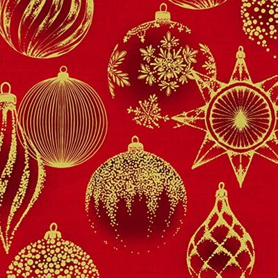 IHR Ideal Home Range Lot de 20 serviettes en papier Shining Baubles rouge doré 33 cm x 33 cm - Publicité IHR Ideal Home Range Lot de 20 serviettes en papier Shining Baubles rouge doré 33 cm x 33 cm - Publicité