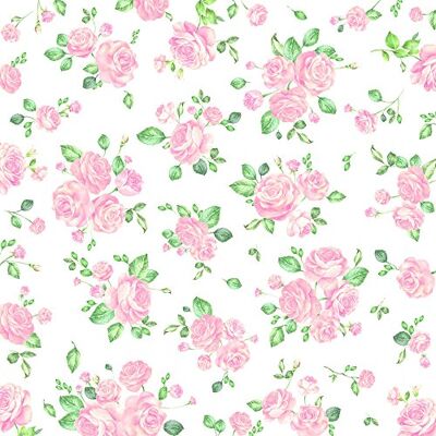 Servietten Blumen Lot de 20 serviettes de table Roses Petites roses Fleurs Vintage 33 x 33 cm - Publicité Servietten Blumen Lot de 20 serviettes de table Roses Petites roses Fleurs Vintage 33 x 33 cm - Publicité