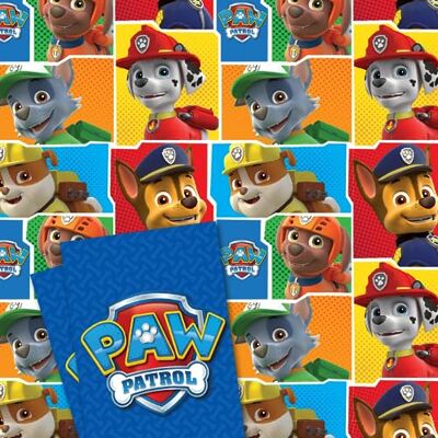 Paw Patrol Pat' Patrouille Papier cadeau 2 feuilles et 2 étiquettes - Publicité Paw Patrol Pat' Patrouille Papier cadeau 2 feuilles et 2 étiquettes - Publicité