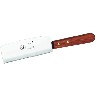 Louis Tellier Couteau à Raclette en acier inoxydable Couteau spécial raclette métal et bois 24,5 x 1,5 x 4,5 cm Côté coupe et côté raclette Fabriqué en France - Publicité Louis Tellier Couteau à Raclette en acier inoxydable Couteau spécial raclette métal et bois 24,5 x 1,5 x 4,5 cm Côté coupe et côté raclette Fabriqué en France - Publicité