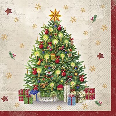 IHR Ideal Home Range Lot de 20 serviettes de table pour Noël Motif flocons de neige 33 cm x 33 cm - Publicité IHR Ideal Home Range Lot de 20 serviettes de table pour Noël Motif flocons de neige 33 cm x 33 cm - Publicité