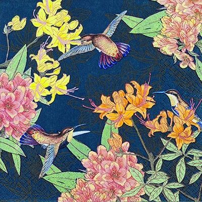 Servietten Blumen Lot de 20 serviettes en papier Motif colibris sur fleurs sauvages 33 x 33 cm - Publicité Servietten Blumen Lot de 20 serviettes en papier Motif colibris sur fleurs sauvages 33 x 33 cm - Publicité