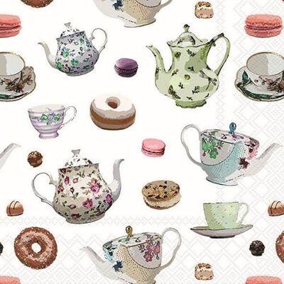 Ambiente Lot de 20 serviettes en papier Théières classiques Décoration de table vintage Avec motif Également pour fête ou découpage 33 x 33 cm - Publicité Ambiente Lot de 20 serviettes en papier Théières classiques Décoration de table vintage Avec motif Également pour fête ou découpage 33 x 33 cm - Publicité