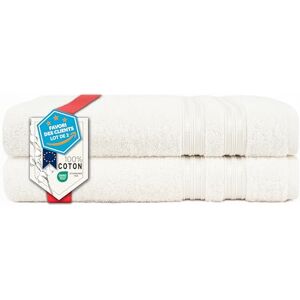 Hammetex Lot de 2 Serviettes de Bain 70x140 cm, 100% Coton 500 GSM, Douces, Absorbantes, Séchage Rapide, Certifiées Oeko-TEX, Crème - Publicité Hammetex Lot de 2 Serviettes de Bain 70x140 cm, 100% Coton 500 GSM, Douces, Absorbantes, Séchage Rapide, Certifiées Oeko-TEX, Crème - Publicité