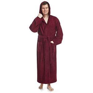 Arus Peignoir de Bain homme, à capuche, extra-Long, en éponge, doux et léger,100% Coton, bordeaux, taille homme: S Long, taille unisexe: S-M Long - Publicité Arus Peignoir de Bain homme, à capuche, extra-Long, en éponge, doux et léger,100% Coton, bordeaux, taille homme: S Long, taille unisexe: S-M Long - Publicité