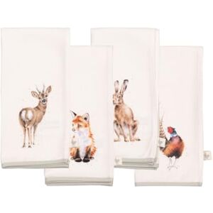 Wrendale Designs - Woodlanders Set - 100% Coton - Serviettes - Publicité Wrendale Designs - Woodlanders Set - 100% Coton - Serviettes - Publicité