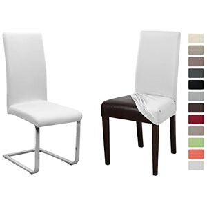 BEAUTEX Lot de 4 Housses de Chaise en Jersey, Housse Extensible en Coton bi-élastique, Couleur sélectionnable, Blanc - Publicité BEAUTEX Lot de 4 Housses de Chaise en Jersey, Housse Extensible en Coton bi-élastique, Couleur sélectionnable, Blanc - Publicité