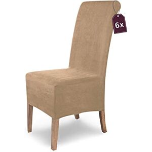 sh SCHEFFLER-HOME LIVE HOMESTYLE SCHEFFLER-Home Housse de Chaise Extensible « Leon » en Velours Lot de 6 Beige Daim Élastique Avec Bande Élastique - Publicité sh SCHEFFLER-HOME LIVE HOMESTYLE SCHEFFLER-Home Housse de Chaise Extensible « Leon » en Velours Lot de 6 Beige Daim Élastique Avec Bande Élastique - Publicité