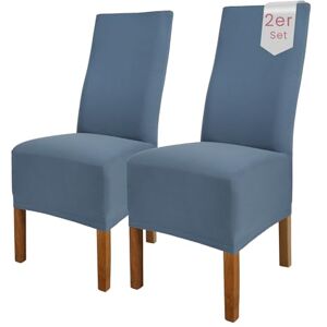sh SCHEFFLER-HOME LIVE HOMESTYLE SCHEFFLER-Home Housse de Chaise Extensible « Emma » / Lot de 2 / Bleu / Élastique en Coton / Avec Bande Élastique / Élégante - Publicité sh SCHEFFLER-HOME LIVE HOMESTYLE SCHEFFLER-Home Housse de Chaise Extensible « Emma » / Lot de 2 / Bleu / Élastique en Coton / Avec Bande Élastique / Élégante - Publicité