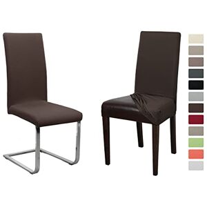 BEAUTEX Lot de 4 Housses de Chaise en Jersey, Housse Extensible en Coton bi-élastique, Couleur sélectionnable, Marron foncé - Publicité BEAUTEX Lot de 4 Housses de Chaise en Jersey, Housse Extensible en Coton bi-élastique, Couleur sélectionnable, Marron foncé - Publicité